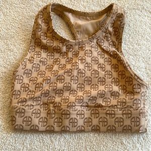 Anine bing  Blair sports bra monogram logo